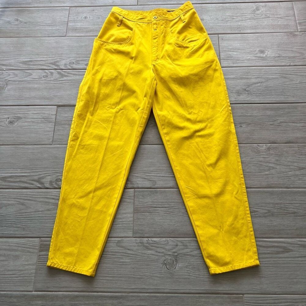 Esprit‎ Sport Womens Yellow Relaxed Fit Mom Jeans Size 9/10